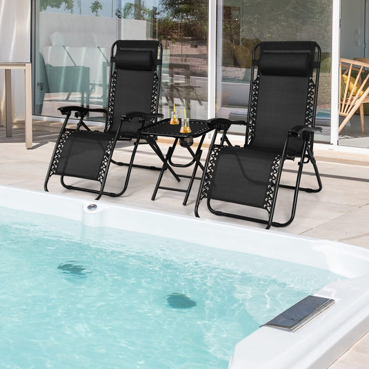 Goplus Zero Gravity Chair Set