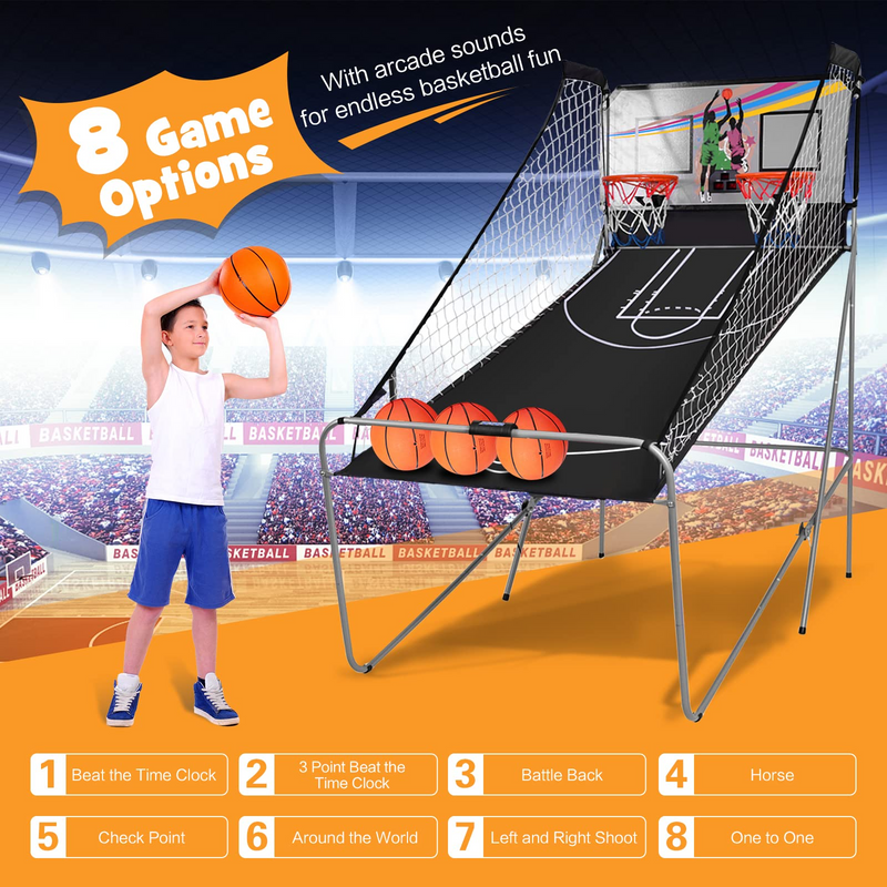 Load image into Gallery viewer, Goplus Dual Shot Basketball Arcade Game - GoplusUS
