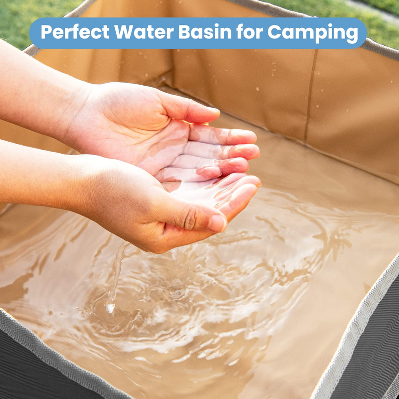 Load image into Gallery viewer, Goplus 2 PCS Folding Camping Tables, Portable Picnic Tables with Large Capacity Storage Sink - GoplusUS
