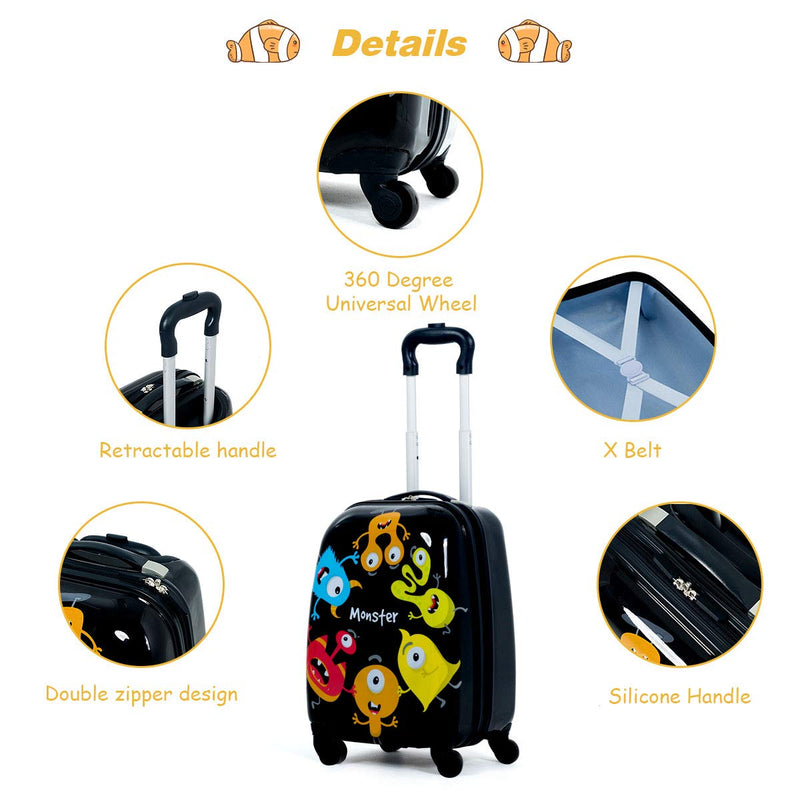 Load image into Gallery viewer, Goplus 2PC Kids Luggage, 12&quot; &amp; 16&quot; Kids Carry On Luggage Set - GoplusUS
