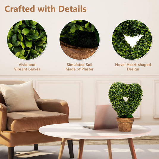 Goplus 4 Pack Artificial Boxwood Topiary Trees - GoplusUS