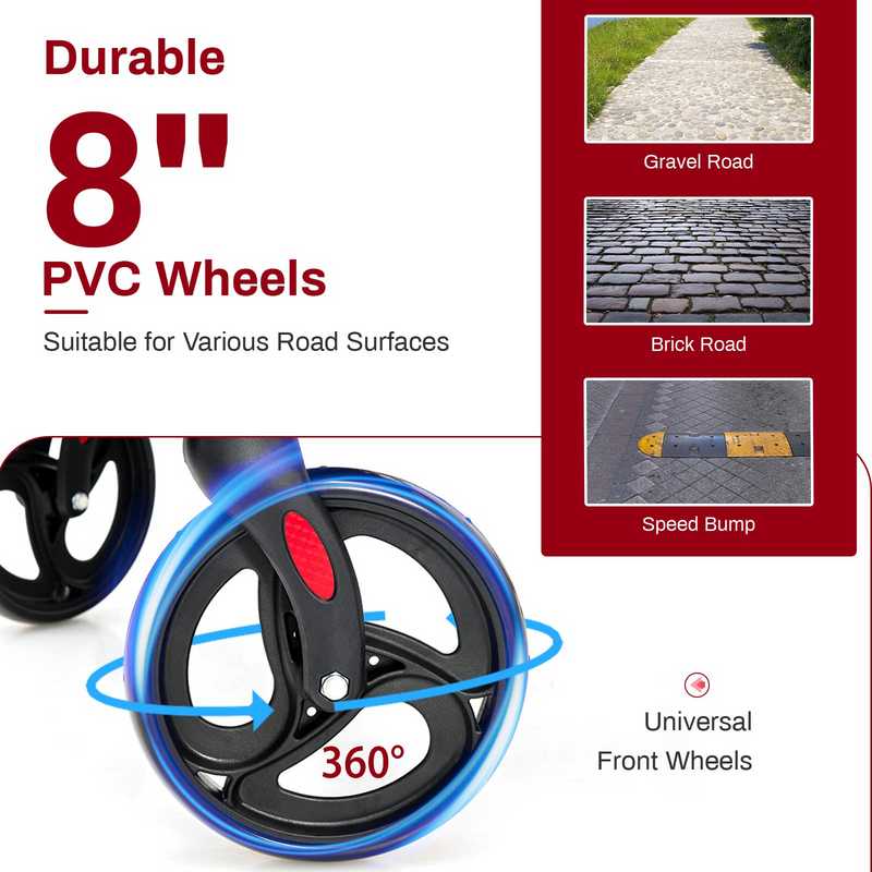Load image into Gallery viewer, Goplus 2 in 1 Rollator Walker for Seniors, Medical Walker with Seat - GoplusUS
