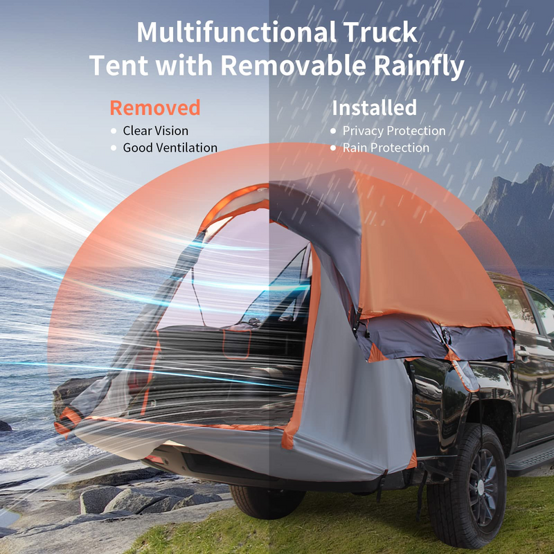 Load image into Gallery viewer, Goplus Truck Bed Tent, Waterproof PU2000mm Pickup Truck Tent for 2 Person with Removable Rainfly - GoplusUS
