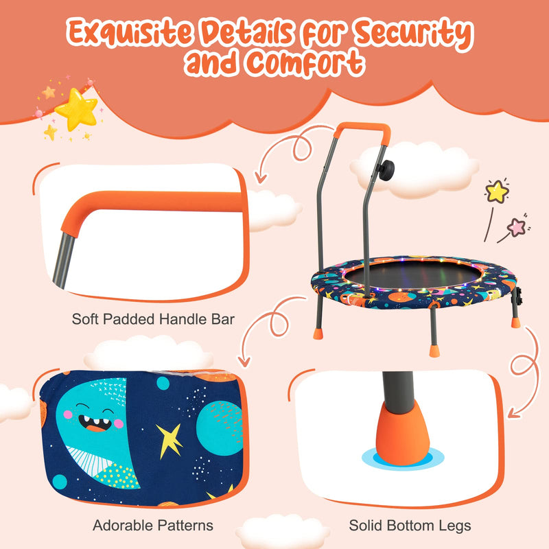 Load image into Gallery viewer, Goplus 36&quot; Trampoline for Kids, Mini Toddler Trampoline with LED Lights, Bluetooth Speaker - GoplusUS
