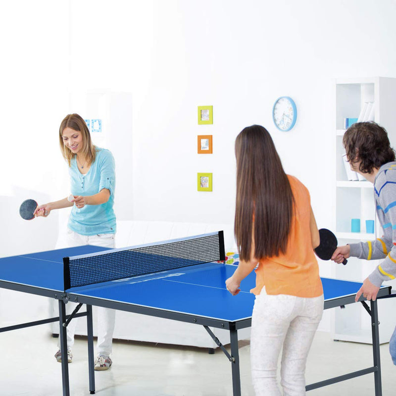 Load image into Gallery viewer, Portable Table Tennis Table, 100% Preassembled, Folding Ping Pong Table Game Set with Net
