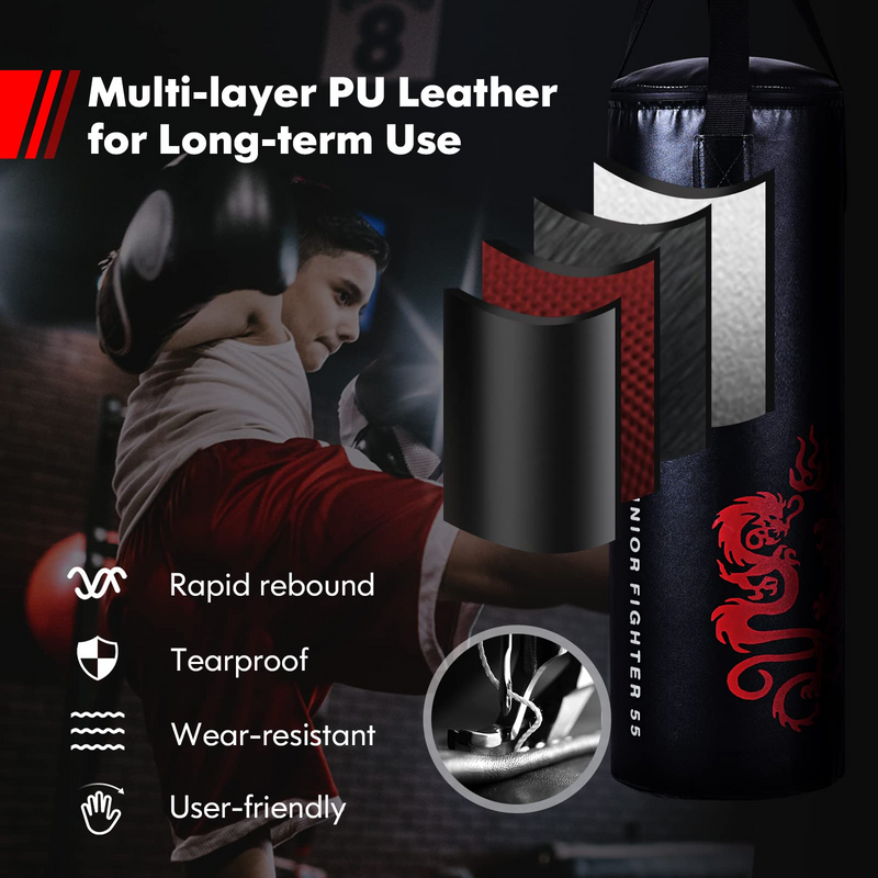 Load image into Gallery viewer, Goplus Punching Bag Set with Gloves, 22LBS/ 40LBS Filled Kick Boxing Bag, Rucksack, Jump Rope - GoplusUS
