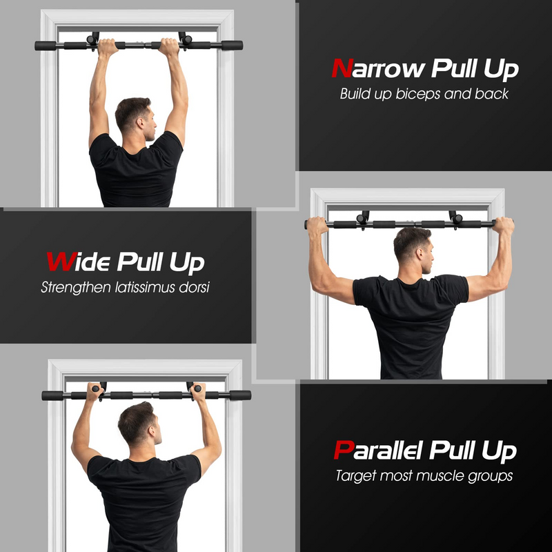 Load image into Gallery viewer, Goplus Pull Up Bar for Doorway, Multi-Grip Chin Up Bar w/ Foam Grips for Door Frame - GoplusUS
