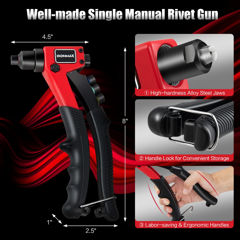Load image into Gallery viewer, Goplus Rivet Nut Tool 8&quot; Rivet Nut Gun with 200 Rivets-3/16, 5/32 - GoplusUS
