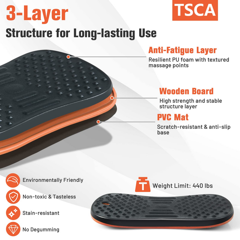 Load image into Gallery viewer, Goplus Standing Desk Wooden Balance Board, 360 Rotation Anti Fatigue Mat Wobble Board with 138 Massage Points &amp; Anti-Slip Base - GoplusUS
