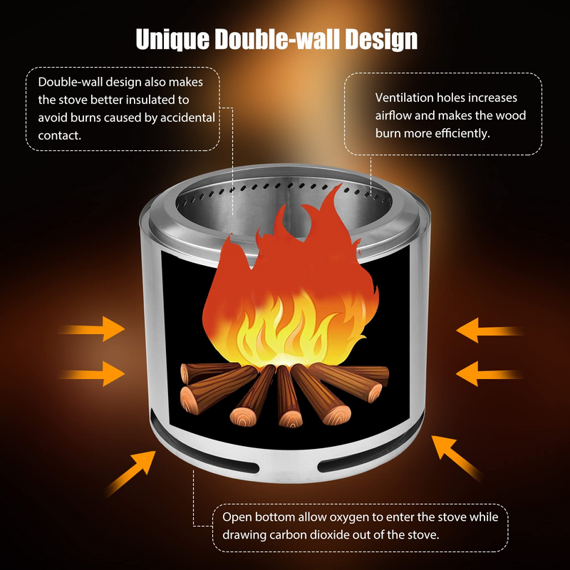 Load image into Gallery viewer, Goplus Smokeless Fire Pit - GoplusUS
