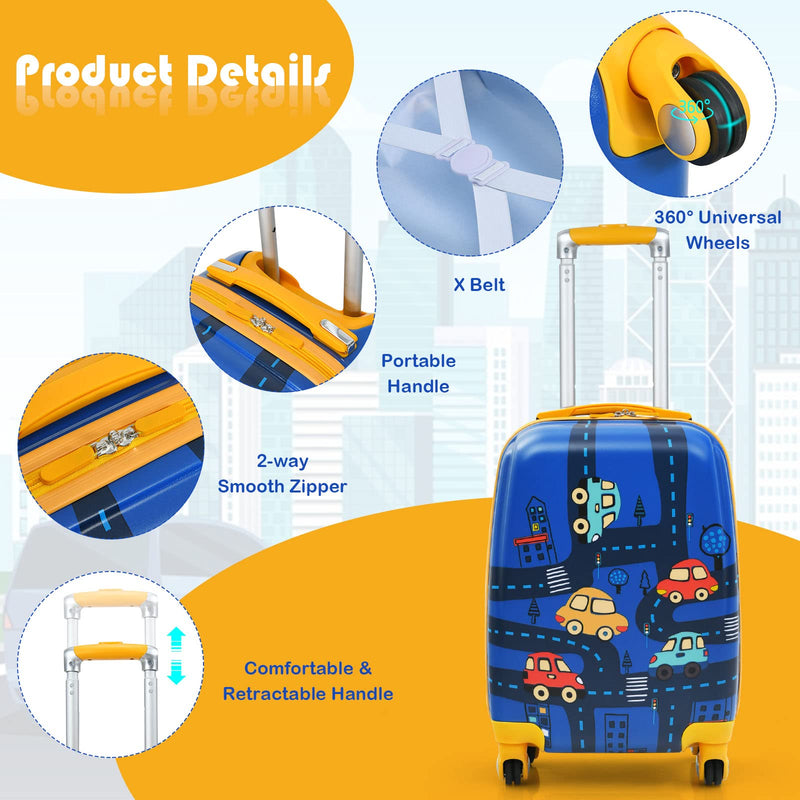 Load image into Gallery viewer, Kids Luggage Set, 12&quot; &amp; 18&quot; Kids Carry On Luggage Set - GoplusUS

