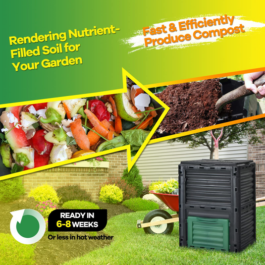 Goplus Compost Bin, 80 Gallon(300 L) Large Composting Box - GoplusUS