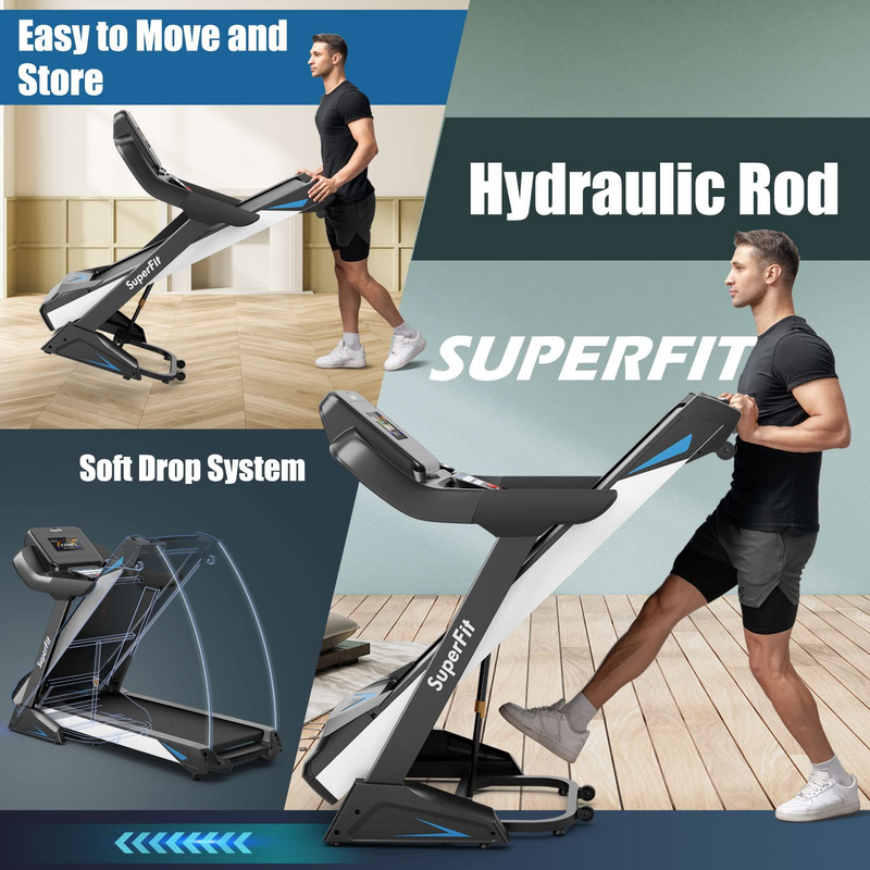 Load image into Gallery viewer, Goplus 4.75HP Folding Treadmill with 15% Auto Incline and APP, Commercial Heavy Duty Superfit Treadmill with 20 Preset Programs - GoplusUS

