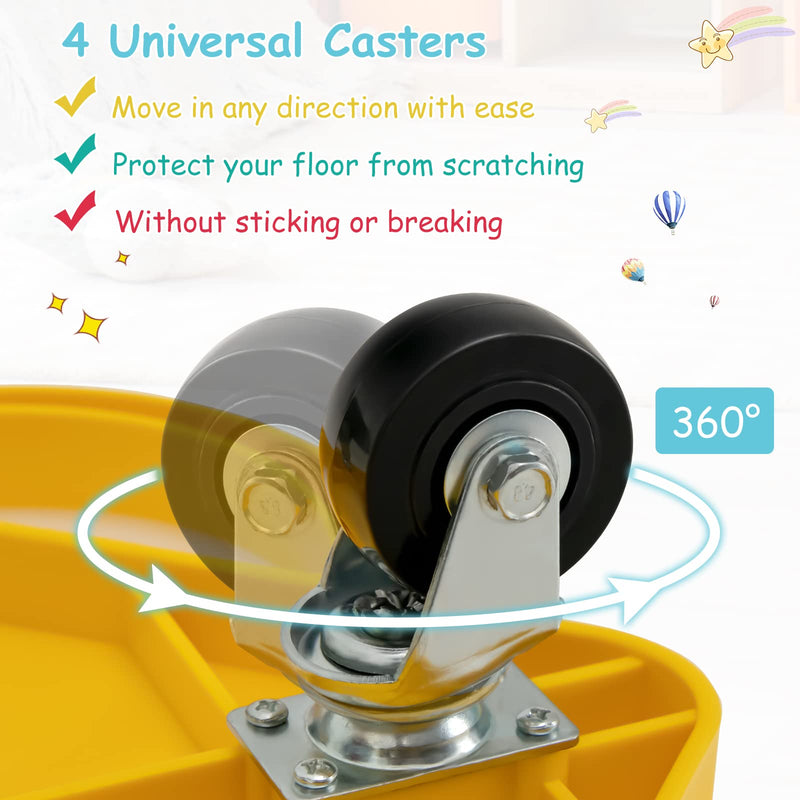 Load image into Gallery viewer, Goplus Kids Scooter Board, Sitting Floor Scooter with Handles, Non-marring Universal Casters for Gym Class - GoplusUS
