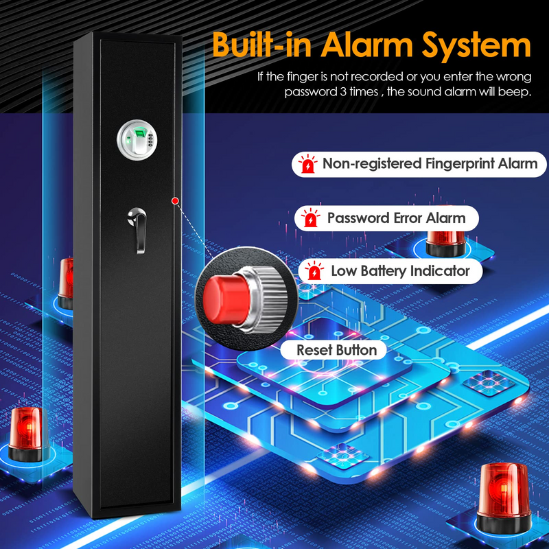 Load image into Gallery viewer, Goplus Rifle Safe, Quick Access 3-Gun Safes for Rifles w/Biometric Fingerprint - GoplusUS
