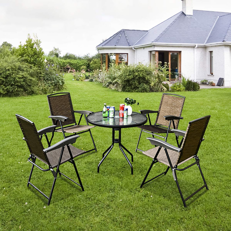 Load image into Gallery viewer, Goplus 5-Piece Bistro Set Outdoor Patio Furniture - GoplusUS
