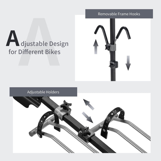 Goplus Hitch Mount Bike Rack, Folding 2-Bike Platform Style Carrier for MTB - GoplusUS