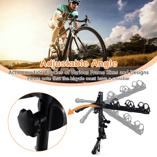 Goplus 3-Bike Mounted Rack, Trunk Mount Bike Rack with Adjustable Length and Angle