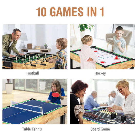 10-in-1 Combination Multi Game Table Set - GoplusUS