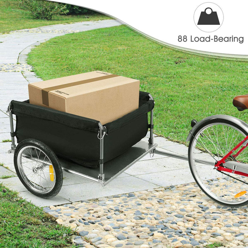 Load image into Gallery viewer, Cargo Bike Trailer, Folding Frame Quick Release 16&quot; Wheels Bicycle Cargo Trailer - GoplusUS
