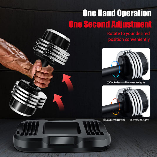 Adjustable Dumbbells, 25 lbs Single Dumbbell - GoplusUS