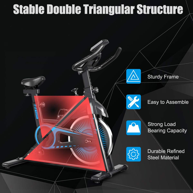 Load image into Gallery viewer, Goplus Indoor Cycling Bike, Silent Belt Drive Exercise Bike with Steel Flywheel, Phone Holder - GoplusUS
