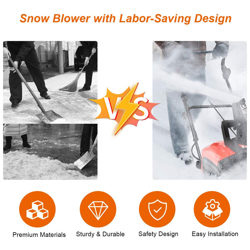 Load image into Gallery viewer, 18-inch Electric Snow Thrower, 15AMP Corded Snow Blower with 180 degree Rotatable Chute - GoplusUS

