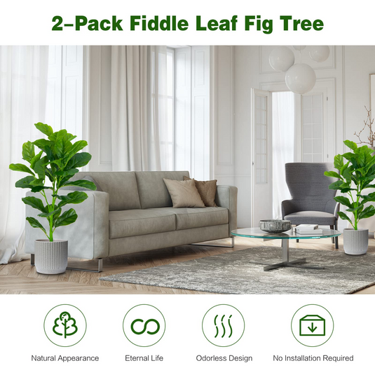 Goplus Fake Fiddle Leaf Fig Tree - GoplusUS