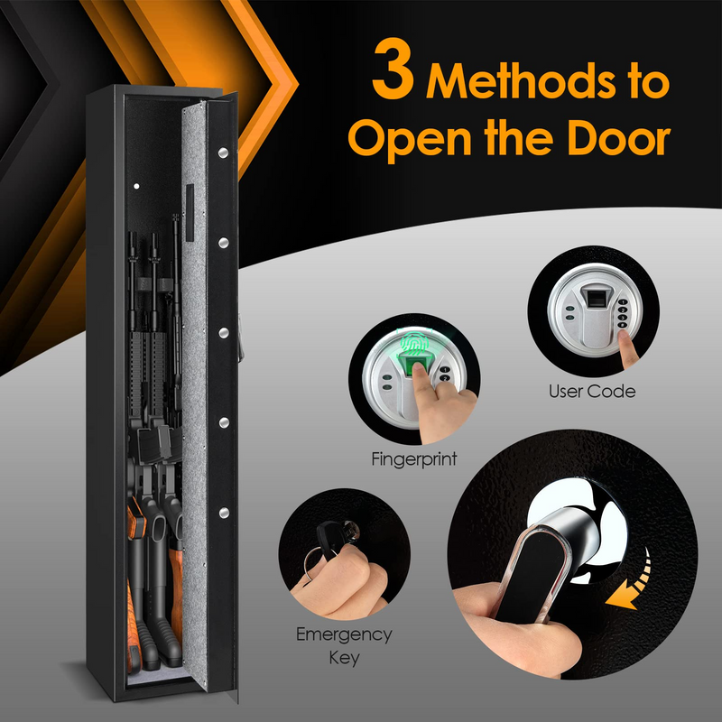 Load image into Gallery viewer, Goplus Rifle Safe, Quick Access 3-Gun Safes for Rifles w/Biometric Fingerprint - GoplusUS
