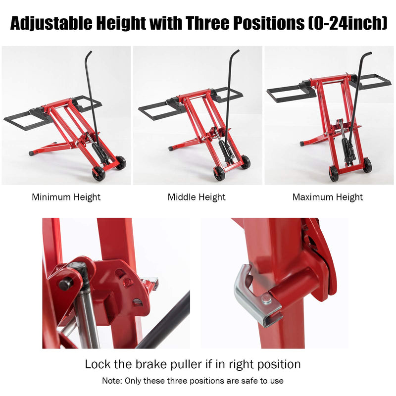 Load image into Gallery viewer, Lawn Mower Lift with Hydraulic Jack, 500-lb Capacity Easy Assembly Riding Mower Lift - GoplusUS
