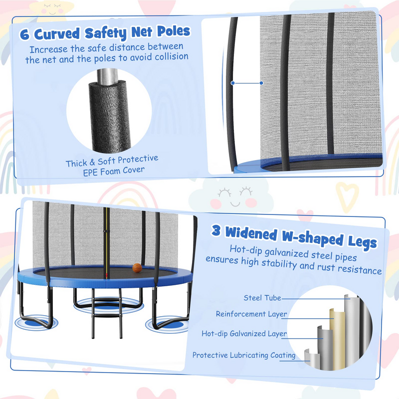 Load image into Gallery viewer, Goplus 8FT 10FT 12FT Trampoline - GoplusUS
