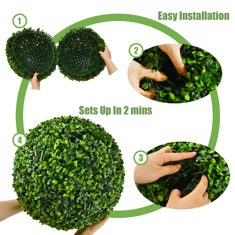 Load image into Gallery viewer, Goplus 2 PCS 15.7 Inch Artificial Boxwood Topiary Balls - GoplusUS
