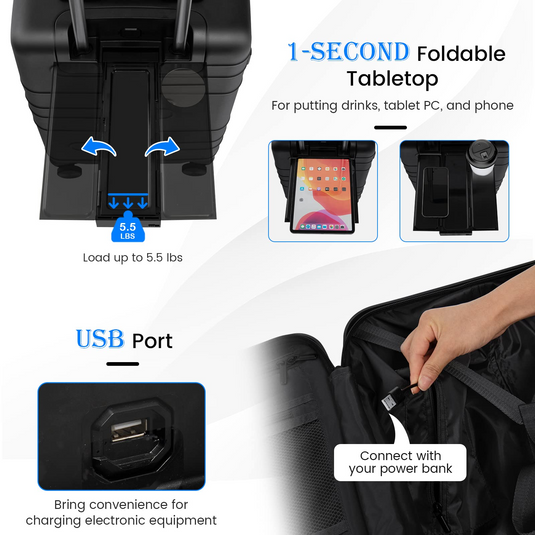 Goplus Carry On Luggage, 20 Inch PC Hardside Suitcase with Front Pocket - GoplusUS