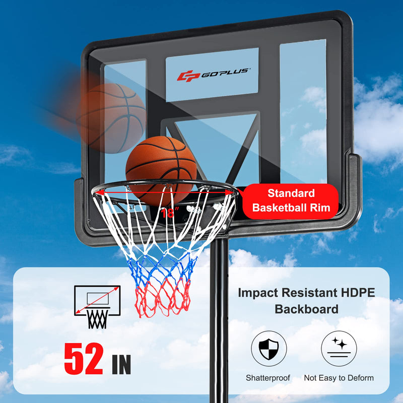 Load image into Gallery viewer, Goplus Portable Basketball Hoop Outdoor, 4.5FT-10FT Height Adjustable Basketball Goal System - GoplusUS
