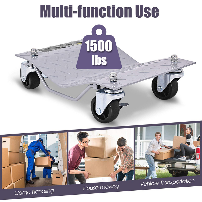 Load image into Gallery viewer, 4 PCS 4 X 3&quot; Set Wheel Dollies Dolly Tire Skates Vehicle Car Auto Repair Moving Diamond - GoplusUS
