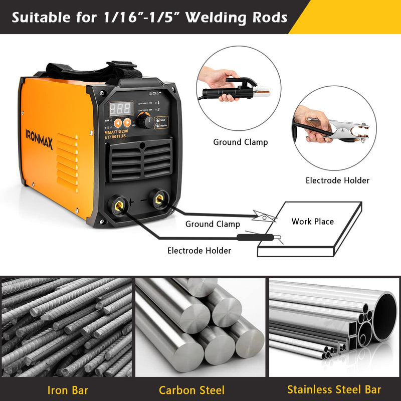 Load image into Gallery viewer, MMA/TIG 200 Stick Welder, 110V/220V Hot Start ARC Welding Machine - GoplusUS

