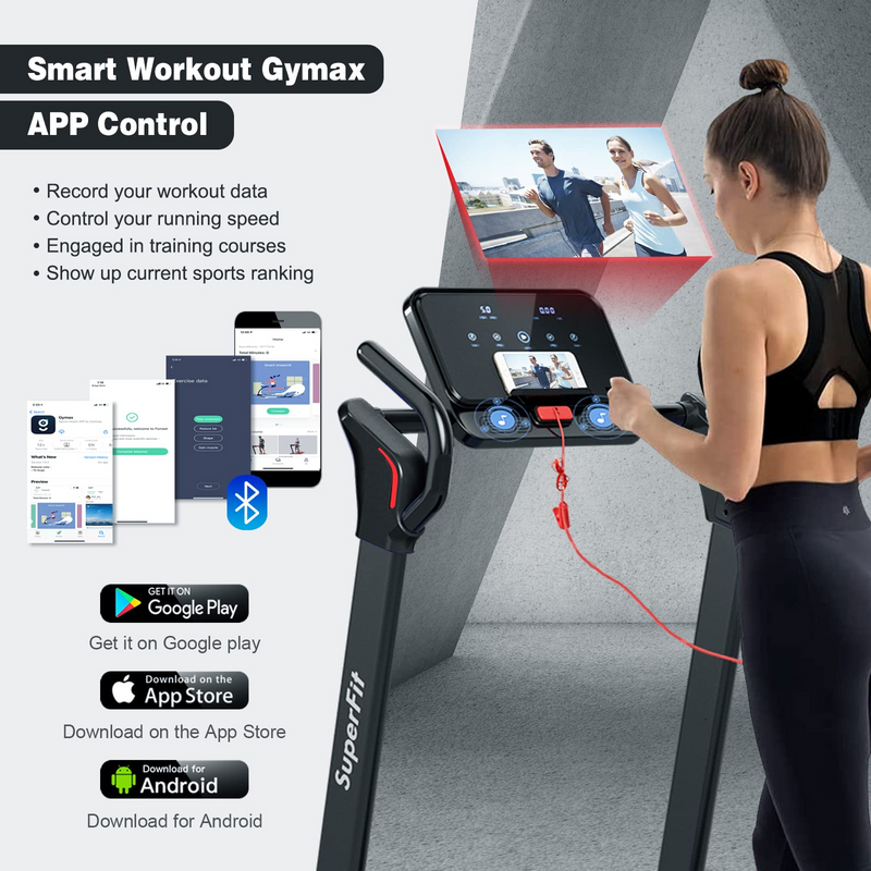 Load image into Gallery viewer, Goplus 2.25HP Folding Treadmill, Electric Superfit Treadmill W/LED Display - GoplusUS
