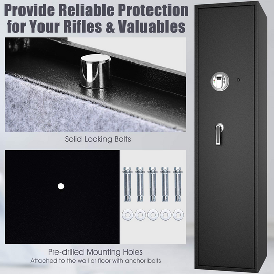 Goplus Rifle Gun Safe, Large Long Gun Safe w/Separate Pistol Lock Box - GoplusUS