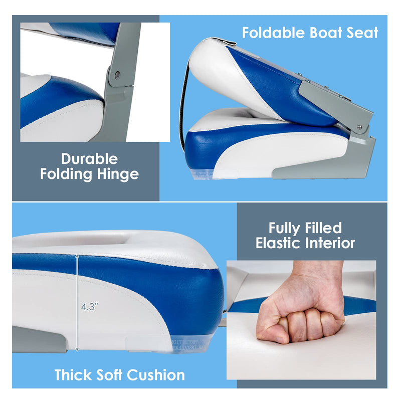 Load image into Gallery viewer, Folding Boat Seats, Low-Back Boat Seat, 2 Packs - GoplusUS
