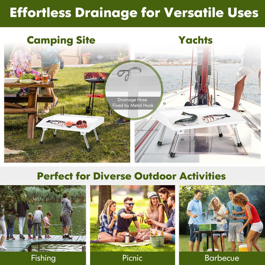 Goplus Folding Fish Cleaning Table