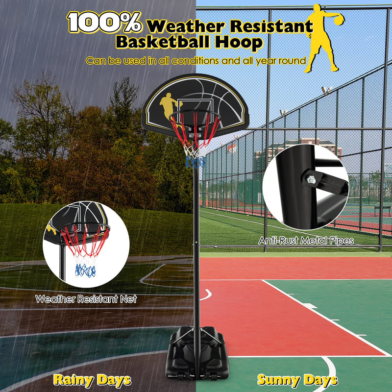 Load image into Gallery viewer, Goplus Portable Basketball Hoop Outdoor Indoor, 4.25-10FT 12-Level Adjustable Basketball Goal - GoplusUS
