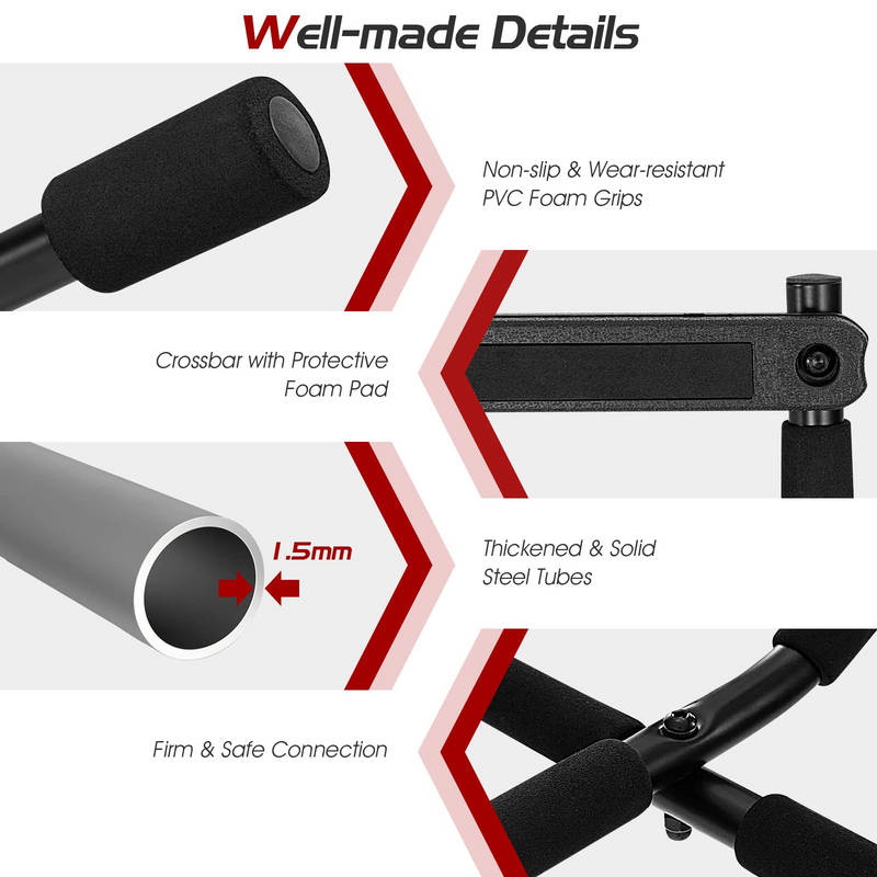 Load image into Gallery viewer, Goplus Pull Up Bar for Doorway, Multi-Grip Chin Up Bar w/ Foam Grips for Door Frame - GoplusUS
