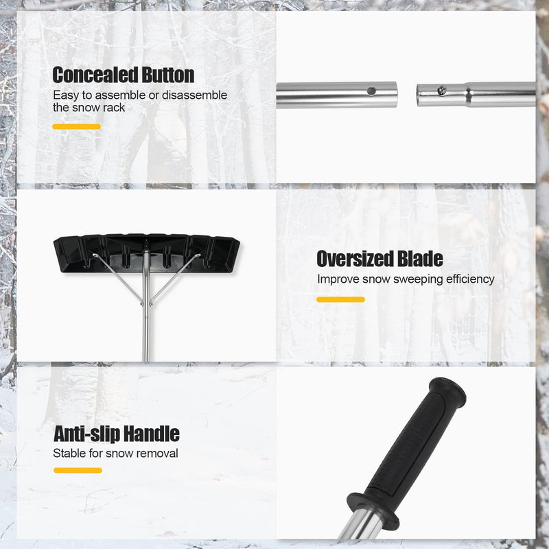Load image into Gallery viewer, Snow Roof Rake, Extendable 4.8-20FT Snow Shovel for Snow Removal
