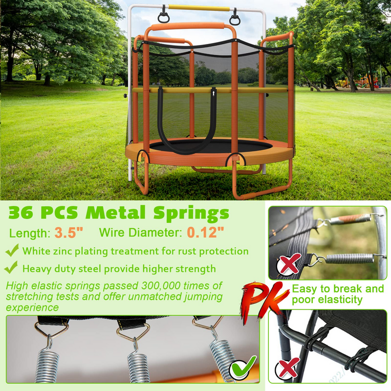 Load image into Gallery viewer, 60 Inch Kids Trampoline with Safety Enclosure Net - GoplusUS
