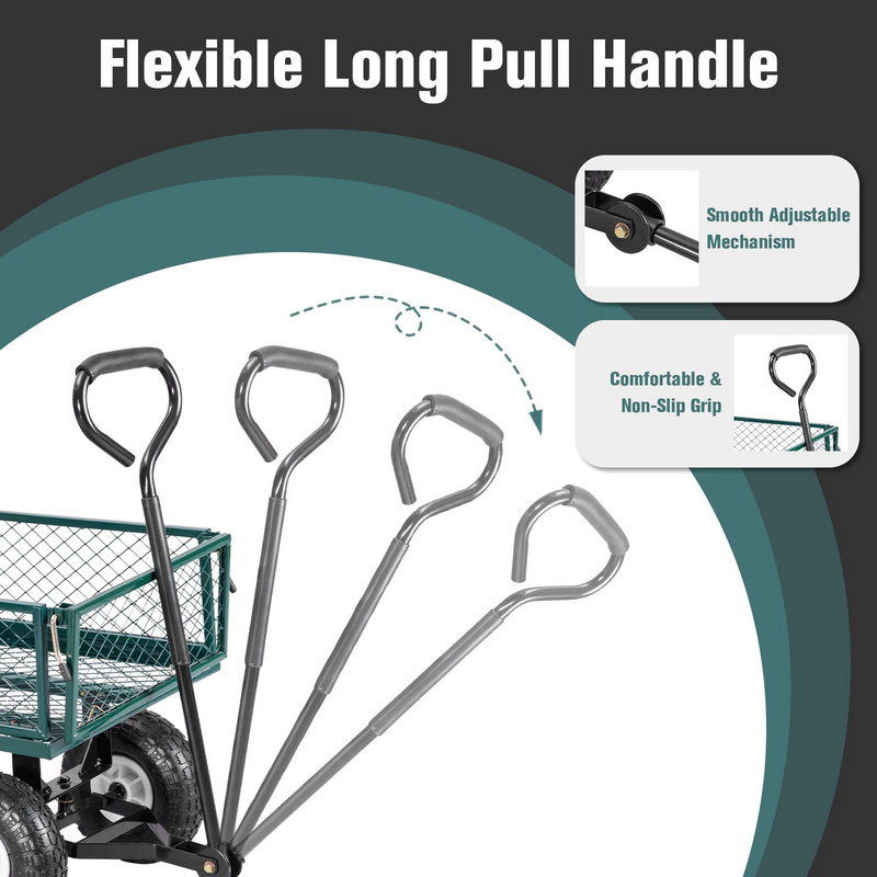 Load image into Gallery viewer, Goplus Steel Garden Cart, Outdoor Utility Wagon with Removable Sides, Heavy Duty 440LBS Capacity - GoplusUS
