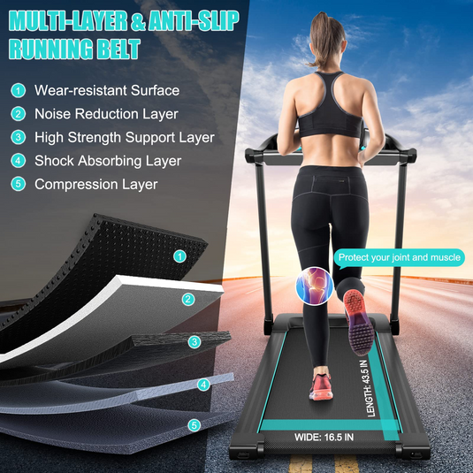 Goplus 2.25HP Folding Treadmill, Portable Electric Superfit Treadmill W/APP Control - GoplusUS