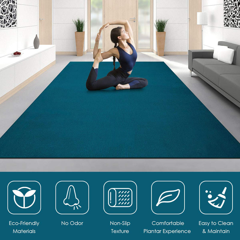 Load image into Gallery viewer, Large Yoga Mat, 7&#39; x 5&#39; x 8mm and 6&#39; x 4&#39; x 8mm with Straps - GoplusUS
