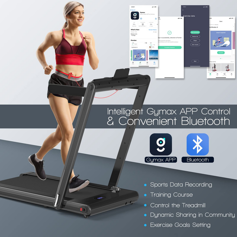 Load image into Gallery viewer, Goplus 2-in-1 Folding Treadmill, 2.25HP Electric Under Desk Treadmill W/LED Display - GoplusUS

