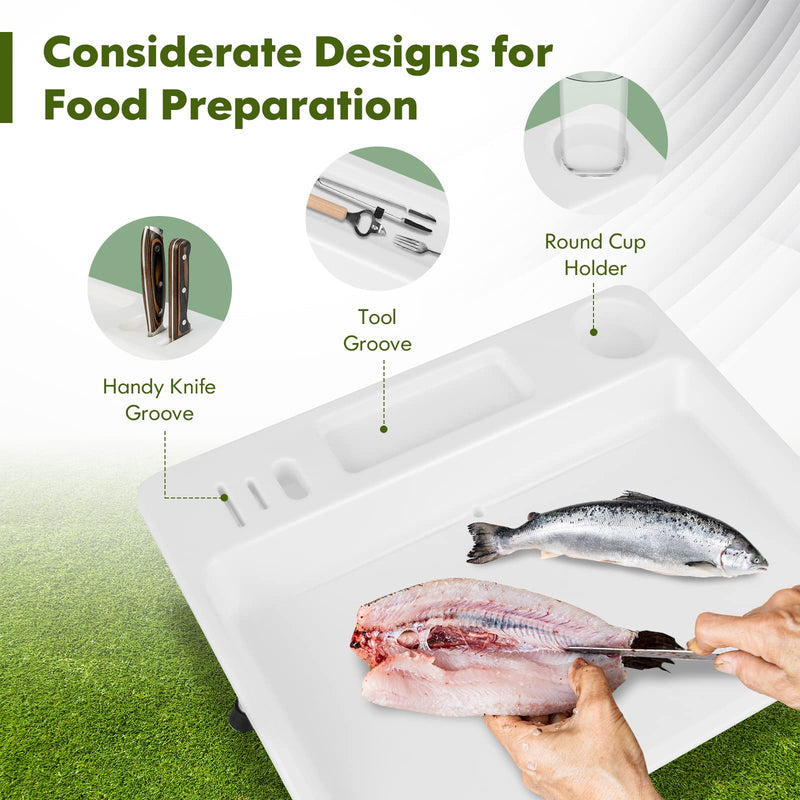 Load image into Gallery viewer, Goplus Folding Fish Cleaning Table
