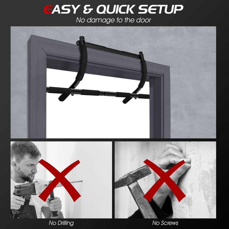 Load image into Gallery viewer, Goplus Pull Up Bar for Doorway, Multi-Grip Chin Up Bar w/ Foam Grips for Door Frame - GoplusUS
